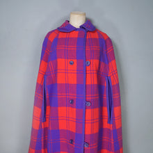 Load image into Gallery viewer, 70S BOLDEST PURPLE AND FLURO PINK REVERSIBLE CAPE - S-M