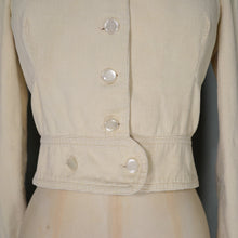 Load image into Gallery viewer, 60s BIBA CROPPED CREAM CORDUROY LIGHTWEIGHT SPRING / SUMMER JACKET - XS