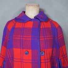 Load image into Gallery viewer, 70S BOLDEST PURPLE AND FLURO PINK REVERSIBLE CAPE - S-M