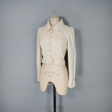 Load image into Gallery viewer, 60s BIBA CROPPED CREAM CORDUROY LIGHTWEIGHT SPRING / SUMMER JACKET - XS