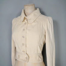 Load image into Gallery viewer, 60s BIBA CROPPED CREAM CORDUROY LIGHTWEIGHT SPRING / SUMMER JACKET - XS
