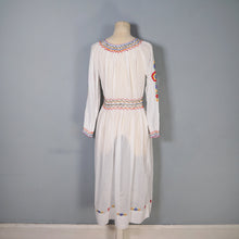Load image into Gallery viewer, 1940s HAND EMBROIDERED HUNGARIAN GAUZE COTTON DRESS - S