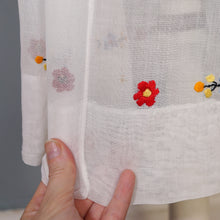 Load image into Gallery viewer, 1940s HAND EMBROIDERED HUNGARIAN GAUZE COTTON DRESS - S