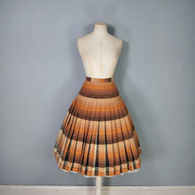 Load image into Gallery viewer, 50s SPORTRITE REVERSIBLE PLEATED RUST AND BLACK TARTAN PLAID WOOL SKIRT - 26.5"