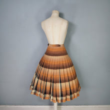 Load image into Gallery viewer, 50s SPORTRITE REVERSIBLE PLEATED RUST AND BLACK TARTAN PLAID WOOL SKIRT - 26.5"
