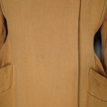 Load image into Gallery viewer, 40s "FERNPROOF" CAMEL COLOURED WOOL TRENCH STYLE COAT - S-M