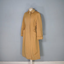 Load image into Gallery viewer, 40s "FERNPROOF" CAMEL COLOURED WOOL TRENCH STYLE COAT - S-M