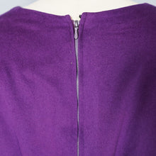 Load image into Gallery viewer, 50s UNUSUAL TAILORED PURPLE WOOL WIGGLE DRESS WITH TAIL COAT BOLERO JACKET - S