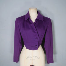 Load image into Gallery viewer, 50s UNUSUAL TAILORED PURPLE WOOL WIGGLE DRESS WITH TAIL COAT BOLERO JACKET - S