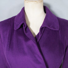 Load image into Gallery viewer, 50s UNUSUAL TAILORED PURPLE WOOL WIGGLE DRESS WITH TAIL COAT BOLERO JACKET - S