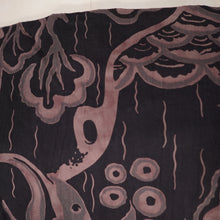 Load image into Gallery viewer, 50s DARK BROWN HAWAIIAN STYLE FISH PRINT FULL SKIRTED DRESS - S