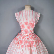 Load image into Gallery viewer, 60s PINK AND CREAM R&amp;K ORIGINALS FLORAL DAY DRESS - S-M