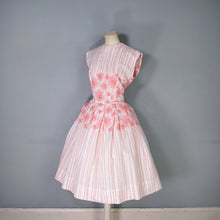 Load image into Gallery viewer, 60s PINK AND CREAM R&amp;K ORIGINALS FLORAL DAY DRESS - S-M
