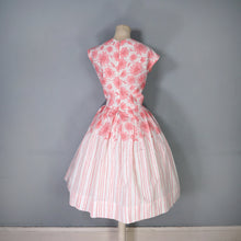 Load image into Gallery viewer, 60s PINK AND CREAM R&amp;K ORIGINALS FLORAL DAY DRESS - S-M