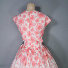 Load image into Gallery viewer, 60s PINK AND CREAM R&amp;K ORIGINALS FLORAL DAY DRESS - S-M