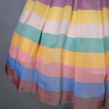 Load image into Gallery viewer, 50s PEGGY PAGE PASTEL LOLLYPOP STRIPED FULL SKIRTED DRESS - XS