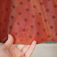 Load image into Gallery viewer, 40s 50s FRED HOWARD RUST COLOURED POLKA DOT FULL CIRCLE DRESS - M