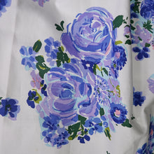 Load image into Gallery viewer, 50s HORROCKSES FASHIONS BLUE FLORAL COTTON DRESS WITH FULL SWEEP - S