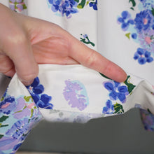 Load image into Gallery viewer, 50s HORROCKSES FASHIONS BLUE FLORAL COTTON DRESS WITH FULL SWEEP - S