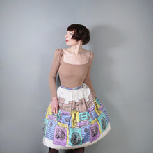 Load image into Gallery viewer, SPORTAVILLE 50s 60s "MUSIC HALL" MUSICAL SONG SHEET NOVELTY PRINT SKIRT - 26.5"
