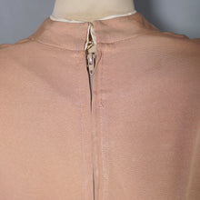 Load image into Gallery viewer, 40s ORANGE-BROWN GROSGRAIN FITTED DRESS WITH SOUTACHE AND BEADWORK - M-L