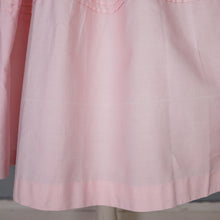 Load image into Gallery viewer, 50s PASTEL PINK FULL SKIRTED DRESS WITH PIN TUCKS AND LACE - S