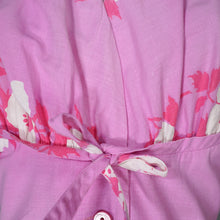 Load image into Gallery viewer, 50s HORROCKSES FASHION BRIGHT PINK FLORAL PRINT FULL SKIRTED COTTON DRESS - S
