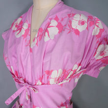 Load image into Gallery viewer, 50s HORROCKSES FASHION BRIGHT PINK FLORAL PRINT FULL SKIRTED COTTON DRESS - S
