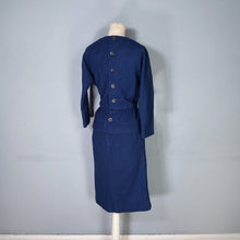 Load image into Gallery viewer, 60s GAY GIBSON BLUE BLACK CHECK TWO PIECE SKIRT AND TOP / DRESS SUIT - S