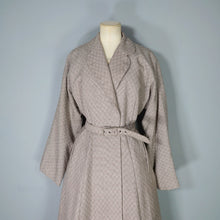 Load image into Gallery viewer, 50s MARLBECK MODEL BELTED BROWN PATTERNED WOOL AUTUMN COAT - S