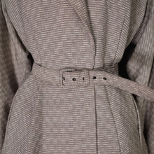 Load image into Gallery viewer, 50s MARLBECK MODEL BELTED BROWN PATTERNED WOOL AUTUMN COAT - S