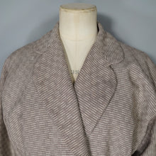 Load image into Gallery viewer, 50s MARLBECK MODEL BELTED BROWN PATTERNED WOOL AUTUMN COAT - S