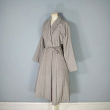 Load image into Gallery viewer, 50s MARLBECK MODEL BELTED BROWN PATTERNED WOOL AUTUMN COAT - S