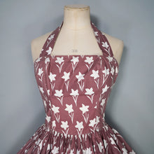 Load image into Gallery viewer, 50s HORROCKSES FASHIONS BROWN FULL SKIRT COTTON DRESS  AND BOLERO - XS
