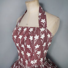 Load image into Gallery viewer, 50s HORROCKSES FASHIONS BROWN FULL SKIRT COTTON DRESS  AND BOLERO - XS