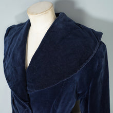 Load image into Gallery viewer, 60s FIELDEN WEAR DARK MIDNIGHT BLUE VELVET PRINCESS COAT - M