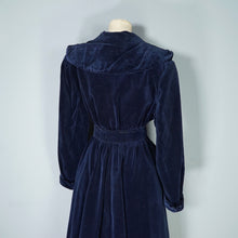 Load image into Gallery viewer, 60s FIELDEN WEAR DARK MIDNIGHT BLUE VELVET PRINCESS COAT - M