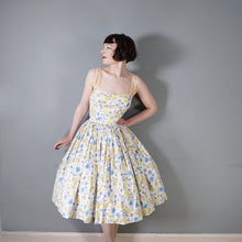 Load image into Gallery viewer, 50s UNLABELED HORROCKSES APPLE AND CHERRY FLORAL PRINT SUN DRESS - S