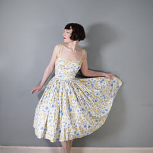 Load image into Gallery viewer, 50s UNLABELED HORROCKSES APPLE AND CHERRY FLORAL PRINT SUN DRESS - S