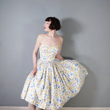 Load image into Gallery viewer, 50s UNLABELED HORROCKSES APPLE AND CHERRY FLORAL PRINT SUN DRESS - S