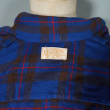 Load image into Gallery viewer, 50s BLUE PENDLETON 49ER BOXY WOOL PLAID CHECK JACKET - M-L