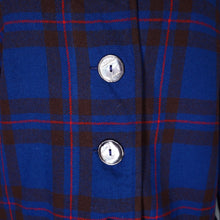 Load image into Gallery viewer, 50s BLUE PENDLETON 49ER BOXY WOOL PLAID CHECK JACKET - M-L