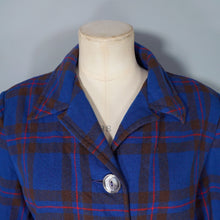 Load image into Gallery viewer, 50s BLUE PENDLETON 49ER BOXY WOOL PLAID CHECK JACKET - M-L