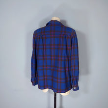 Load image into Gallery viewer, 50s BLUE PENDLETON 49ER BOXY WOOL PLAID CHECK JACKET - M-L