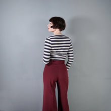 Load image into Gallery viewer, 70s VAN ALLAN PLUM BURGUNDY HIGH WAIST WIDE LEG TROUSERS - S