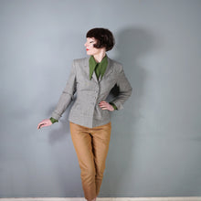 Load image into Gallery viewer, SLEEK TAILORED GREY 40s JACKET WITH DECORATIVE HIP APPLIQUE - M