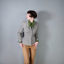 Load image into Gallery viewer, SLEEK TAILORED GREY 40s JACKET WITH DECORATIVE HIP APPLIQUE - M