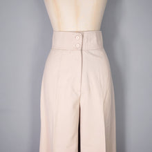 Load image into Gallery viewer, 70s HIGH WAIST STONE / CREAM-BEIGE COLOURED TROUSERS - 26-27&quot;