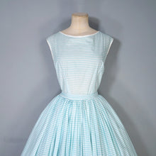 Load image into Gallery viewer, 50s HORROCKSES FOR RICHARD SHOPS GREEN FLORAL FULL SKIRTED DRESS - S