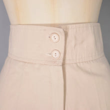 Load image into Gallery viewer, 70s HIGH WAIST STONE / CREAM-BEIGE COLOURED TROUSERS - 26-27&quot;